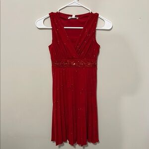 Elegant Red Sleeveless Dress
